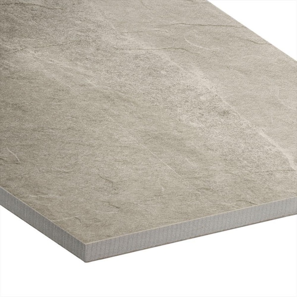 Corso Italia Sample - Slate White 6 in. x 6 in. x 0.75 in. Stone Look Porcelain Paver