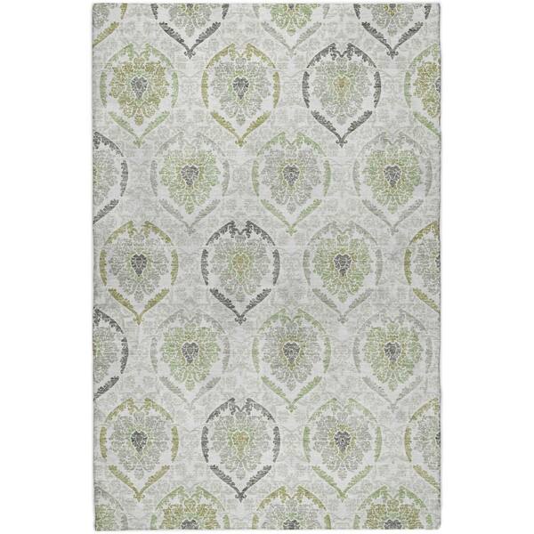 Dream Shag Premium Machine Washable Abstract ADS808 Green 5 ft. x 7 ft. 6 in. Area Rug