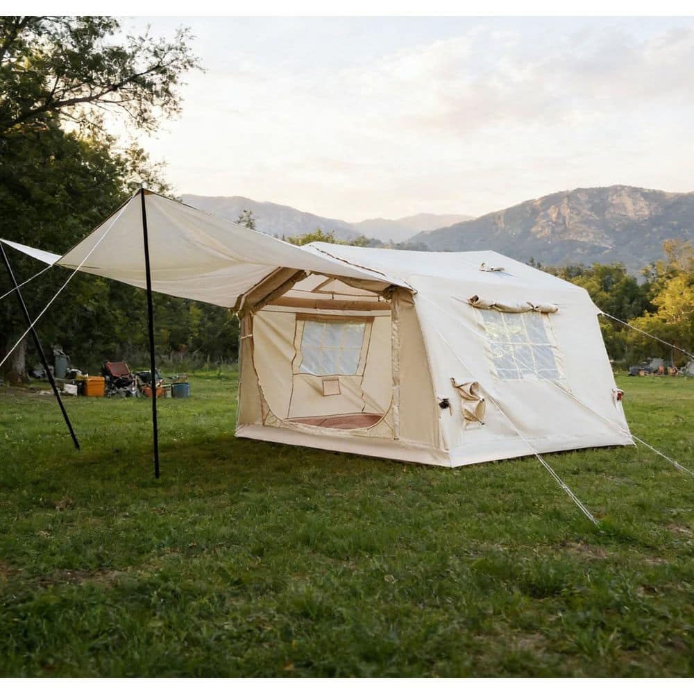 10.5 ft. x 8.2 ft. Beige Outdoor Oxford Fabric Inflatable Camping