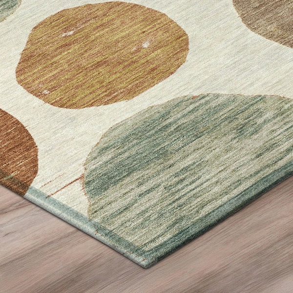 Chantille Machine Washable Indoor/Outdoor Abstract ACN3056 Cream 9 ft. x 12 ft. Area Rug