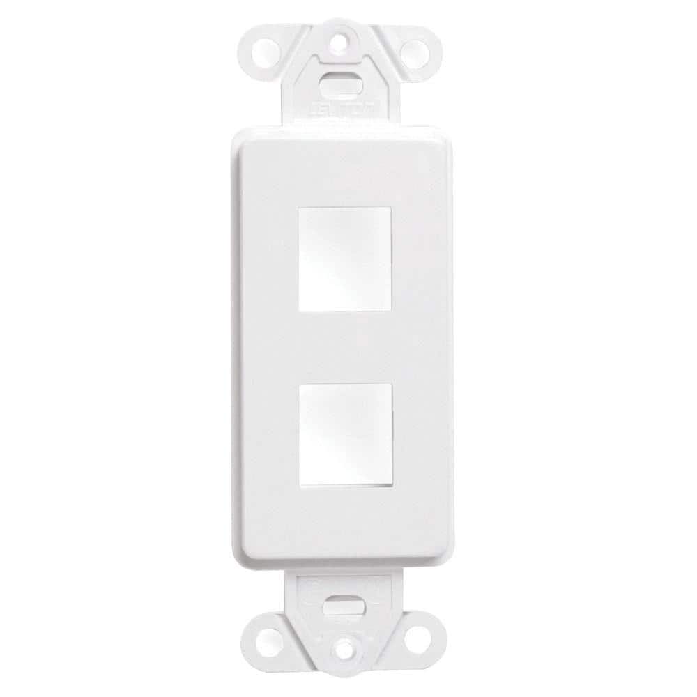 Leviton QuickPort Decora 2Port White Insert R124164200W The Home Depot