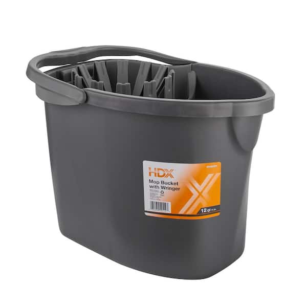 Mop Bucket Systems; Perfex TruClean II Compact Flat Mop, Bucket-in-Bucket,  White, PF-30-2-W - Cleanroom World