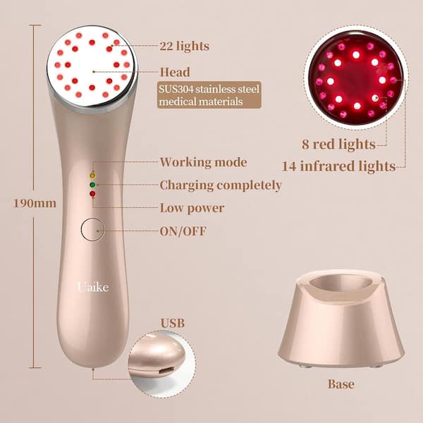 Aoibox Beauty Handy Skin Tightening Machine with Red LED Light 