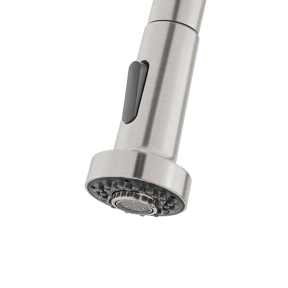 Brushed Nickel Single Handle Pull-Down Kitchen Faucet