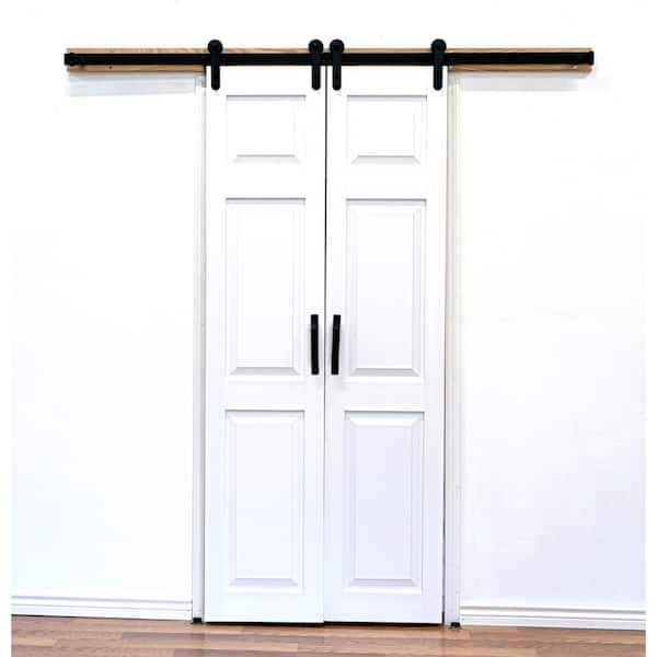  ARKHJEM White Double Sliding Barn Door - 42''×84