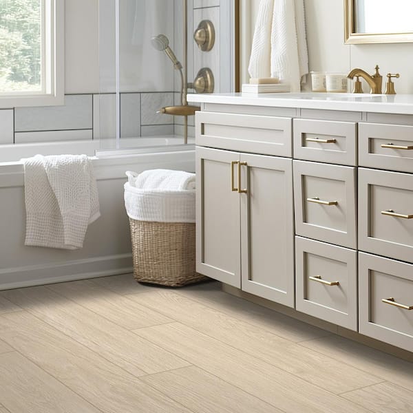 Style Selections Leonia Silver Porcelain Bullnose Tile (3-in x 12-in)