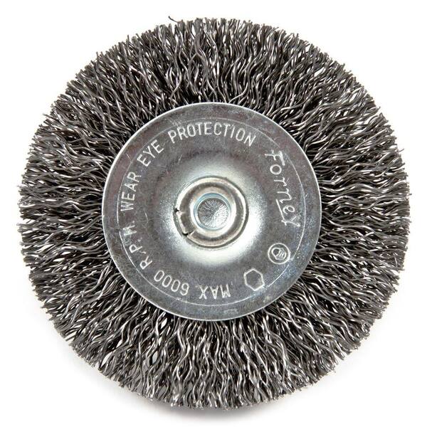 2-1/2-... Forney 72733 Wire Wheel Brush Coarse Crimped with 1/4-Inch Hex Shank 