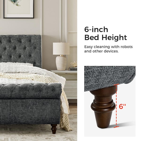 Queen platform deals sleigh bed