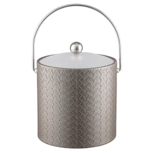 San Remo Silver 3 Qt. Ice Bucket with Bale Handle and Lucite Lid