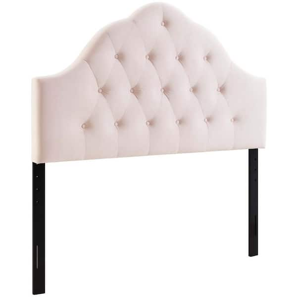 MODWAY Sovereign Pink Queen Diamond Tufted Performance Velvet Headboard