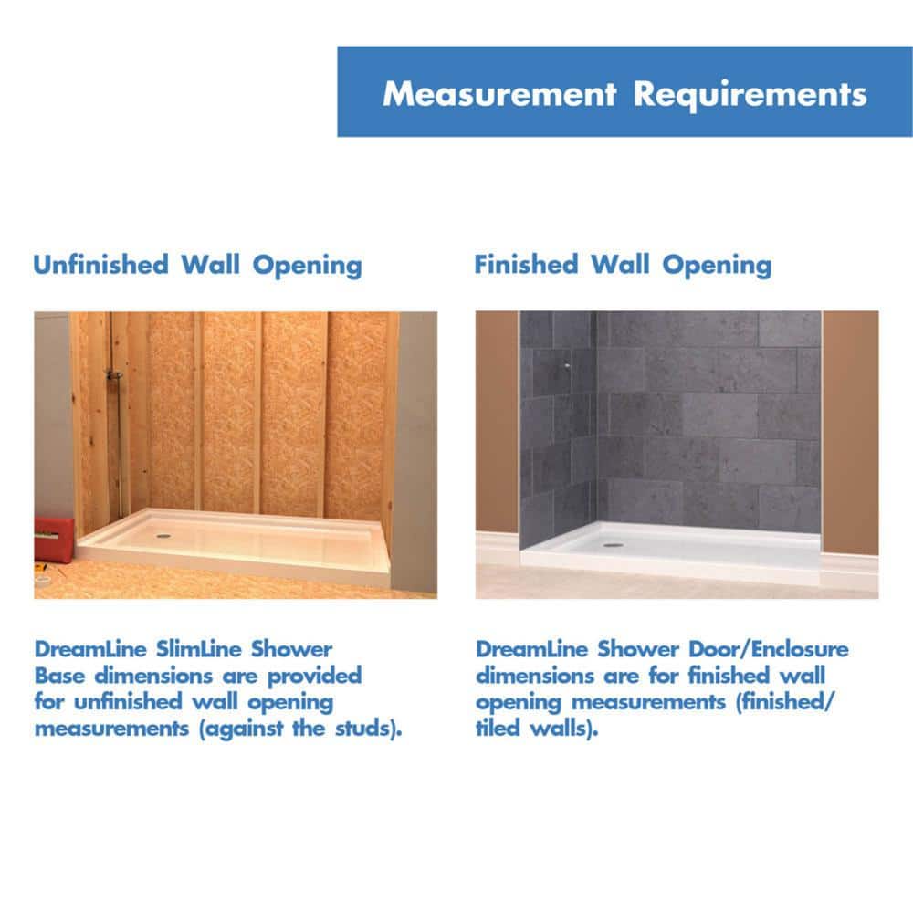 Slate Gray 36" x 60" Acrylic Single Threshold Shower Base