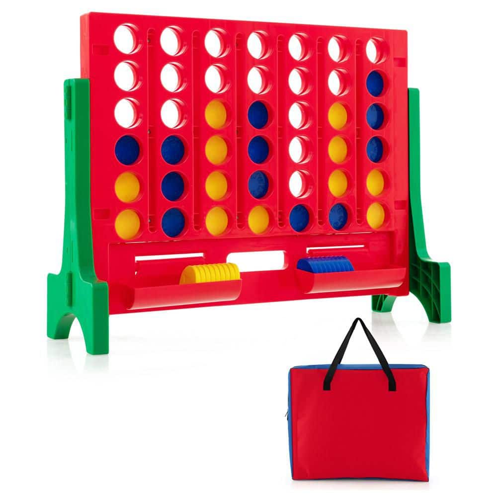 Indoor Outdoor 4-in-A-Row Game, 4 to Score Game Set with Wall-Mounted and Freestanding Use, Green price history on PriceWatchPro