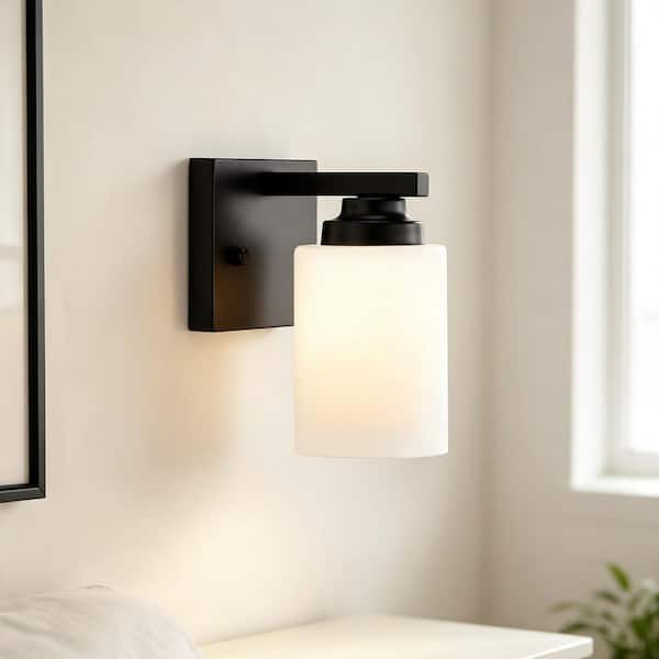 Edvivi Aliana 4.25 in. 1-Light Matte Black Indoor Bathroom Vanity