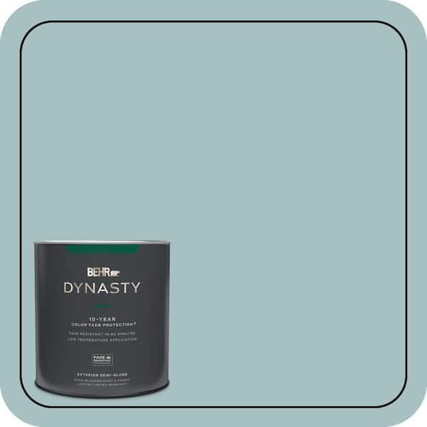 BEHR DYNASTY 1 qt. #500F-4 Swan Sea Semi-Gloss Exterior Stain-Blocking ...