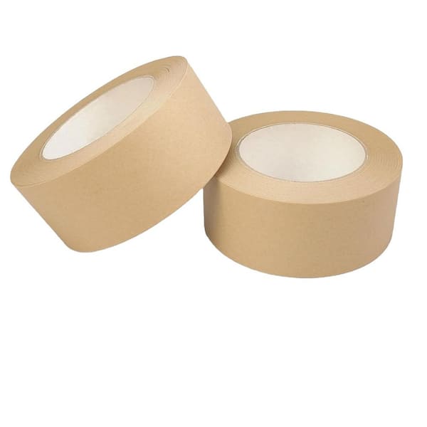 Eco-Friendly Brown Packing Tape Recyclable Kraft Paper Tape for Moving Shipping 2 in. x 66 yds. x 2 Rolls