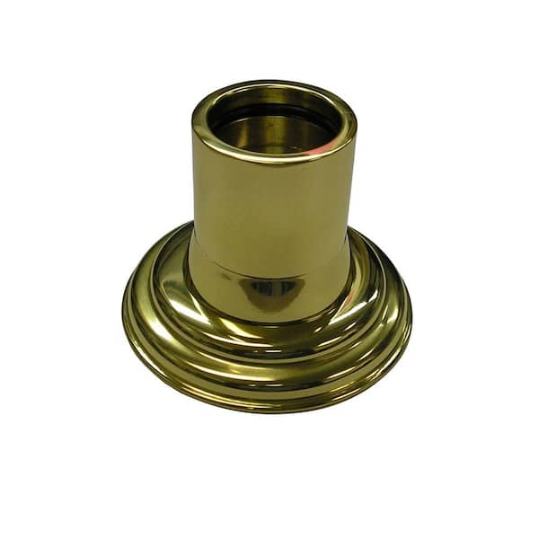 1 in. Decorative Shower Rod Flange in Polished Brass