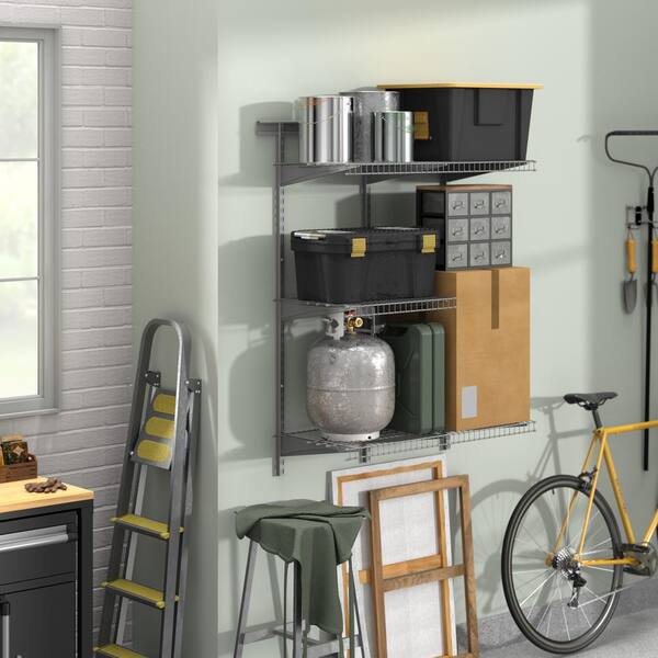 Husky 4-Piece Extra Wide Heavy Duty Welded Steel Garage