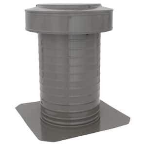 8 in. Dia Keepa Vent an Aluminum Static Roof Vent for Flat Roofs in Weatherwood