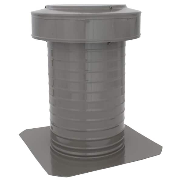 null 8 in. Dia Keepa Vent an Aluminum Static Roof Vent for Flat Roofs in Weatherwood