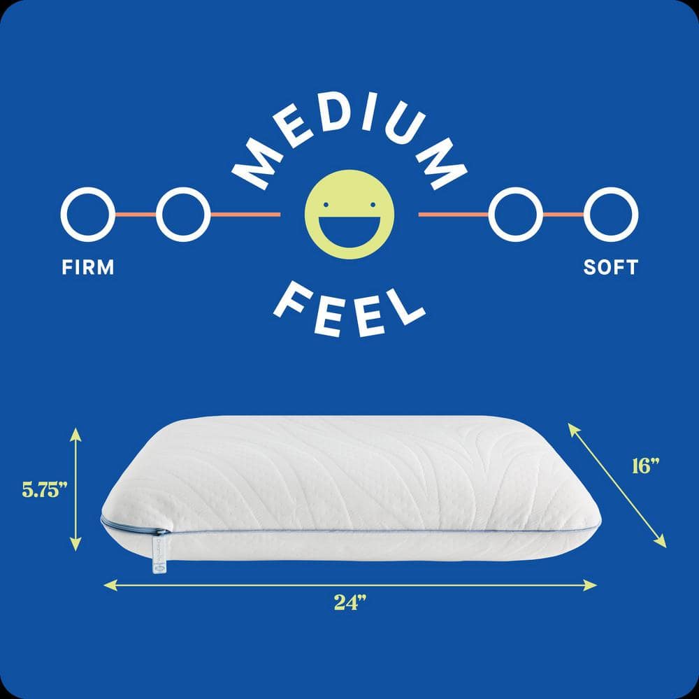Sealy Dreamlife Standard White Memory Foam Bed Pillow