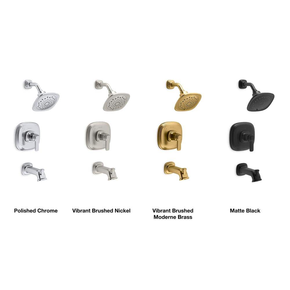 Vibrant Brushed Nickel Square Wall-Mounted Shower Faucet Set