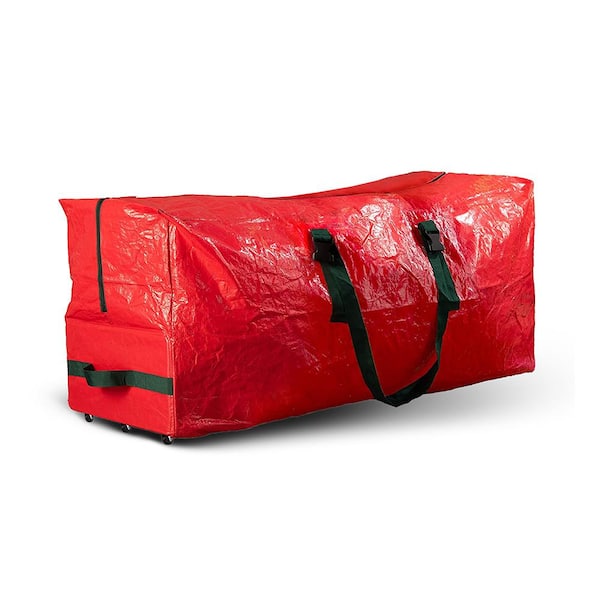 OSTO Red Waterproof Artificial Tree Storage Bag for Trees Up to 9 ft. Tall