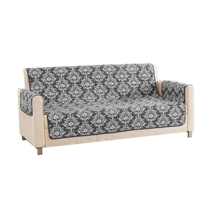 Sofa Grey Quick Fit Coby Slipcover