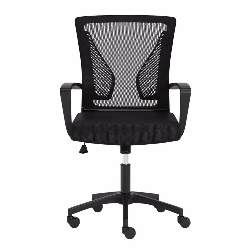 CorLiving Cooper Mesh Tilting Office Chair in Black with Adjustable ...