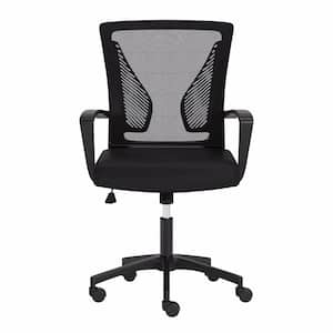 Cooper Mesh Tilting Office Chair in Black with Adjustable Arms