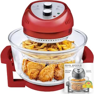 16 Qt. Red Oil-less Air Fryer with Built-In Timer