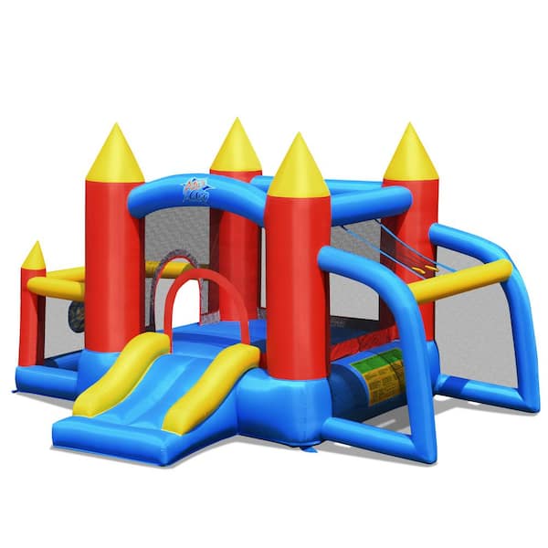 Bounce House With 50 Play Balls Kids Jumping Inflatable Bouncer Indoor Outdoor 