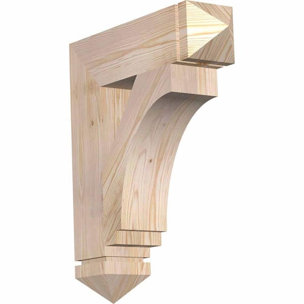 Ekena Millwork 5.5 in. x 28 in. x 24 in. Douglas Fir Imperial Arts and Crafts Smooth Bracket