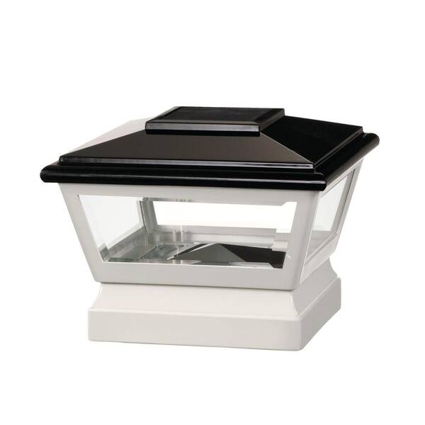 DeckoRail 5 in. x 5 in. Black Vinyl Pyramid Solar Post Cap