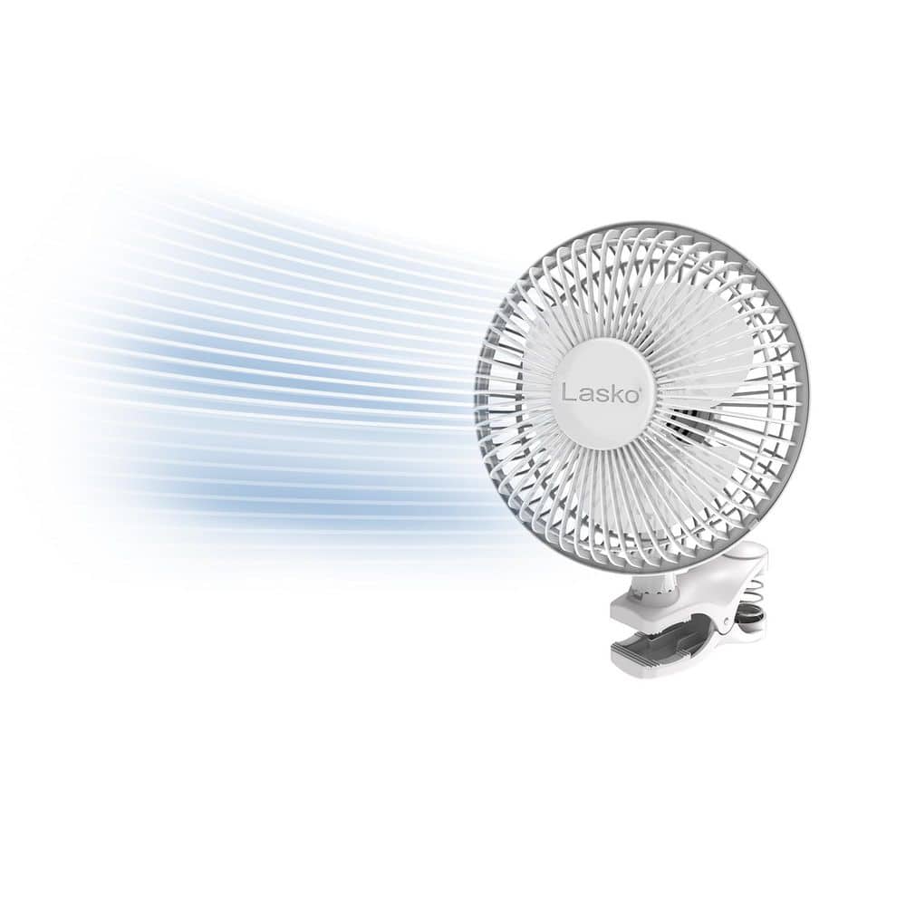 Lasko 6 in. 2-Speed Clip Fan 2004W - The Home Depot
