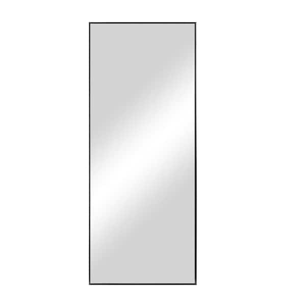 Large Rectangle Black Hooks Contemporary Mirror (59 in. H x 16 in. W)