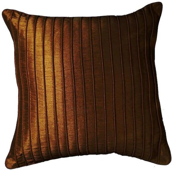 LR Home Contemporary Marlene Chocolate 18 in. x 18 in. Square Decorative Accent Pillow (2-Pack)