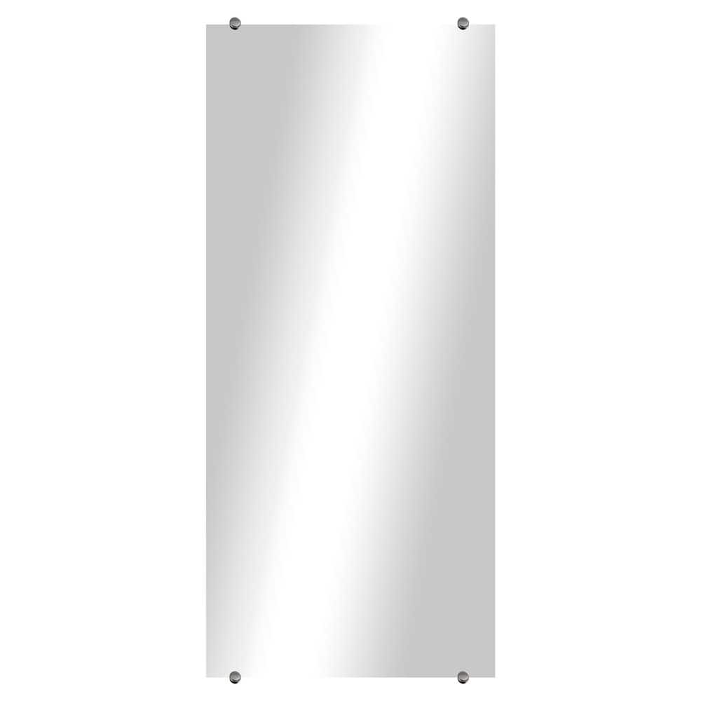 Modern Rustic (66in. W x 33.5in. H) Frameless Rectangular Wall Mirror with 
