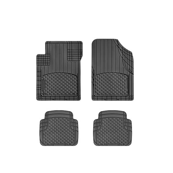WeatherTech Black 19 in. x 27 in. Rubber Car Mat (4-Piece)