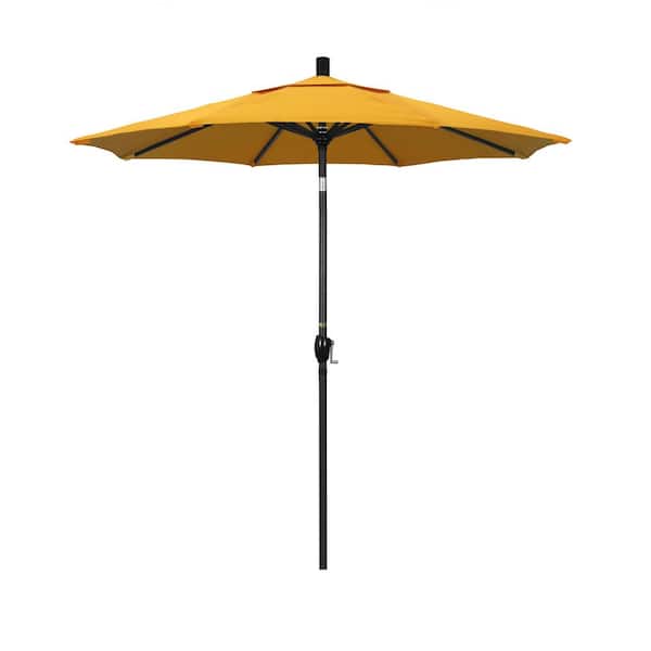 California Umbrella 7-1/2 ft. Aluminum Push Tilt Patio Market Umbrella in Yellow Pacifica