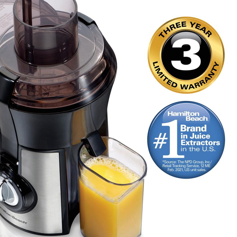Hamilton Beach Stainless Steel Electric Juicer with Pulp Receptacle