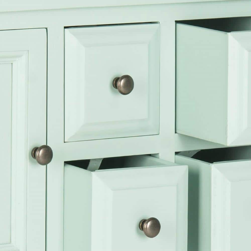 Aqua Smoke Transitional 46'' Oak Sideboard with Storage