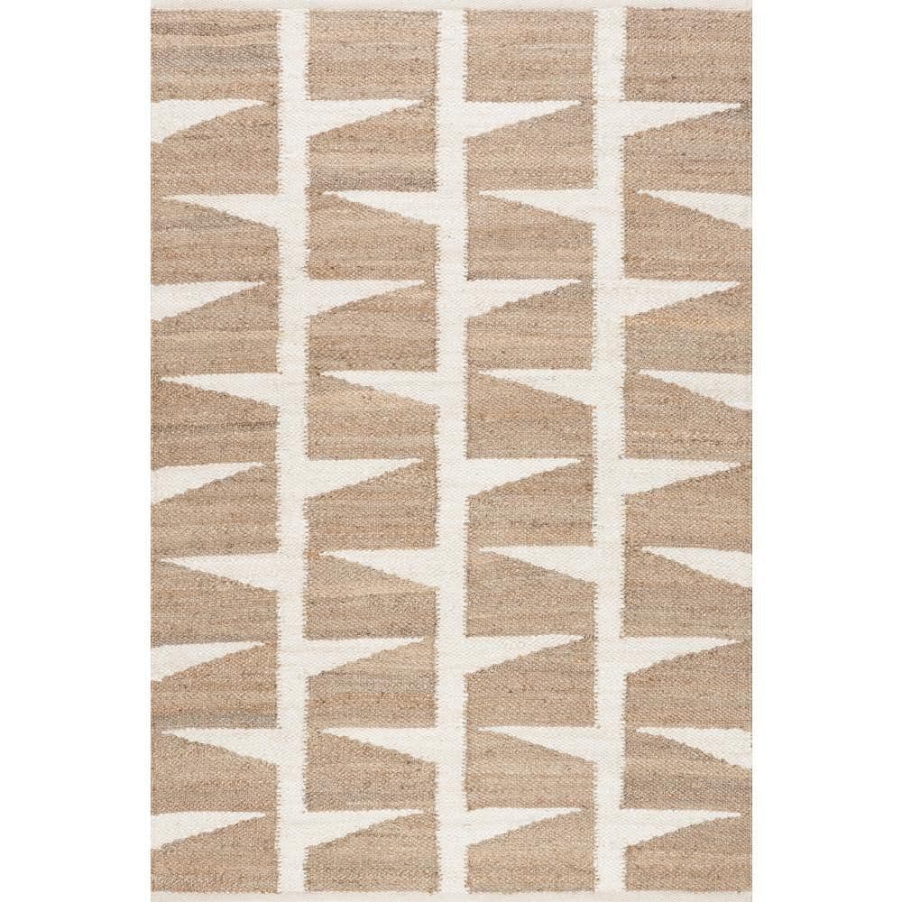 Manon Geometric Natural 9 ft. x 12 ft. Indoor Area Rug price history on PriceWatchPro