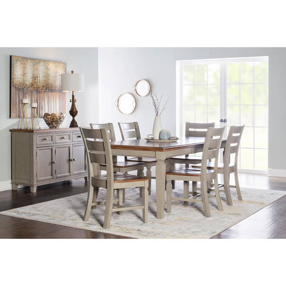 Vista Unfinished Solid Parawood High Ladderback Chair Set