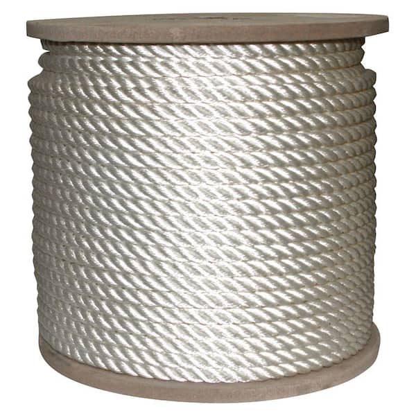 Rope King 1/2 in. x 400 ft. Twisted Nylon Rope White