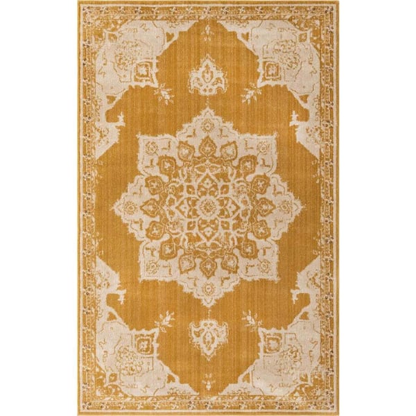 Unique Loom Utopia Helios Yellow 5' 0 x 8' 0 Area Rug