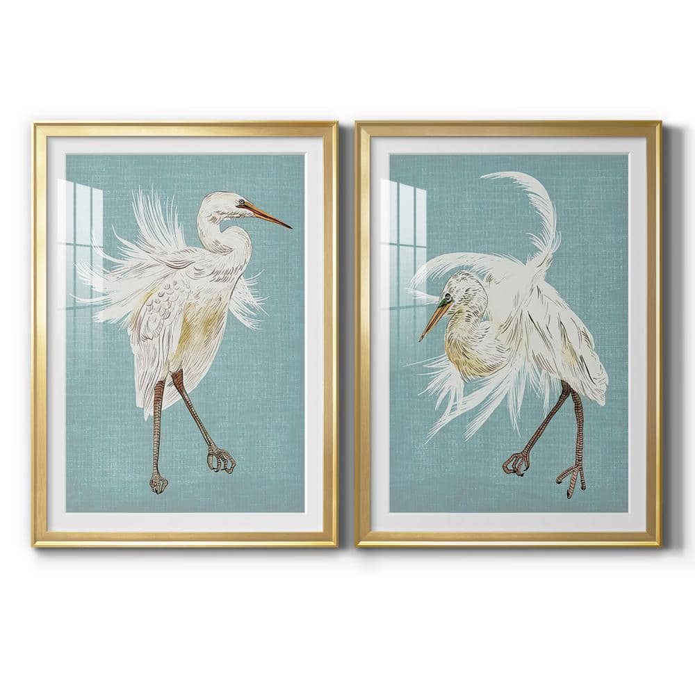 2-Pieces Framed Print 26.5 in. x 36.5 in Gold Frame