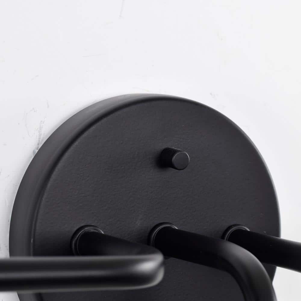 Sloan Matte Black 3-Light Modern Bell Vanity Wall Fixture