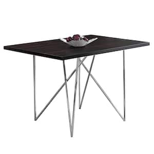 Jasmine Cappuccino Metal Dining Table for (Seats of 6)