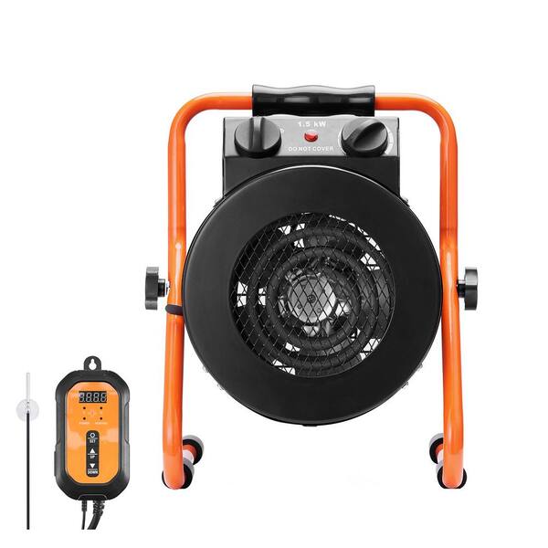 SKYSHALO Electric Greenhouse Heater with Thermostat, 1500 W Fast Heating with Overheat Protection, 2-Speed Small Grow Tent Heater