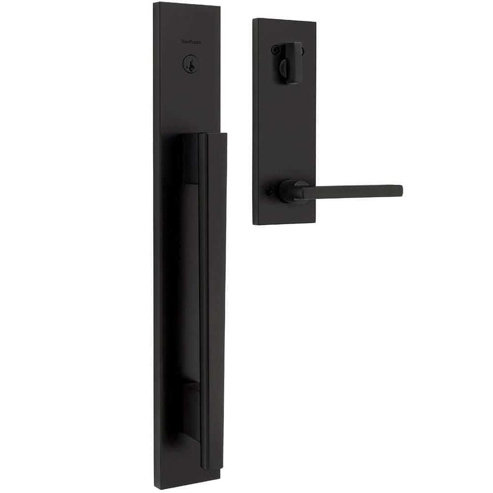 Kwikset Caerus Matte Black Single Cylinder Keyed Entry Door